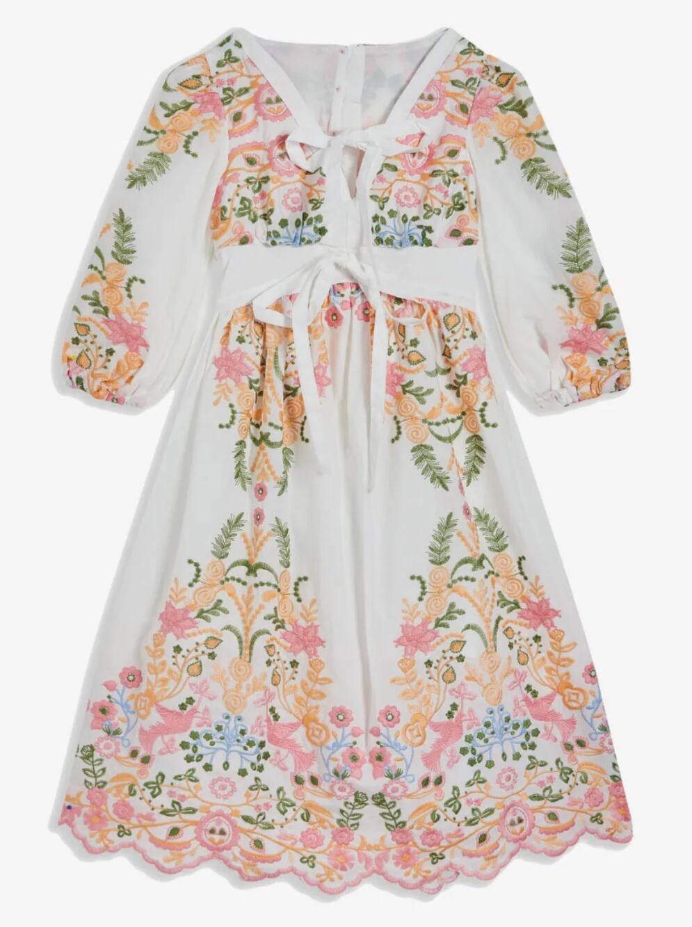 MARLO Kids Lyla Embroidered Maxi Dress in Multi Size 13-14 Years NEW